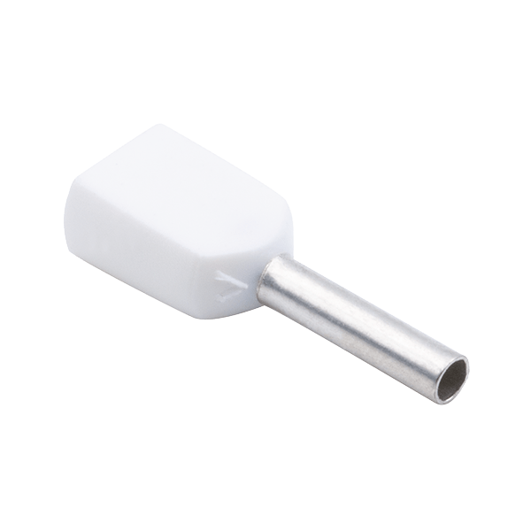 UNCRIMP DOUBLE BOOTLACE FERRULE 0.5MM WHITE PK100 - Bootlace Ferrules UNCRIMP DOUBLE BOOTLACE FERRULE 0.5MM WHITE PK100 Bootlace Ferrules