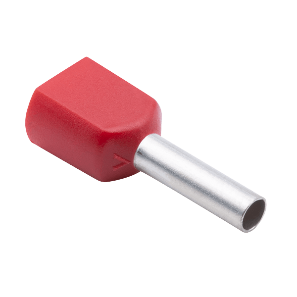 UNCRIMP DOUBLE BOOTLACE FERRULE 1MM RED PK100 - Bootlace Ferrules UNCRIMP DOUBLE BOOTLACE FERRULE 1MM RED PK100 Bootlace Ferrules