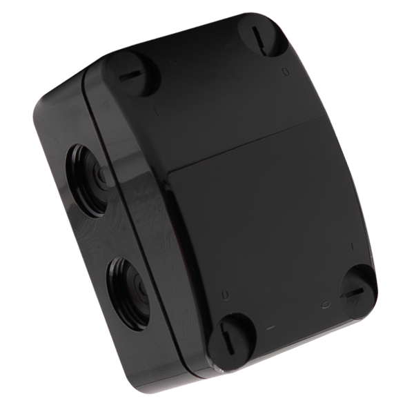 UNCRIMP 85MM X 55MM X 52MM IP66 WEATHERPROOF ENCLOSURE FURNISHED WITH 4 X 3 WAY LEVER CONNECTORS - BLACK - Junction Boxes UNCRIMP 85MM X 55MM X 52MM IP66 WEATHERPROOF ENCLOSURE FURNISHED WITH 4 X 3 WAY LEVER CONNECTORS - BLACK Junction Boxes