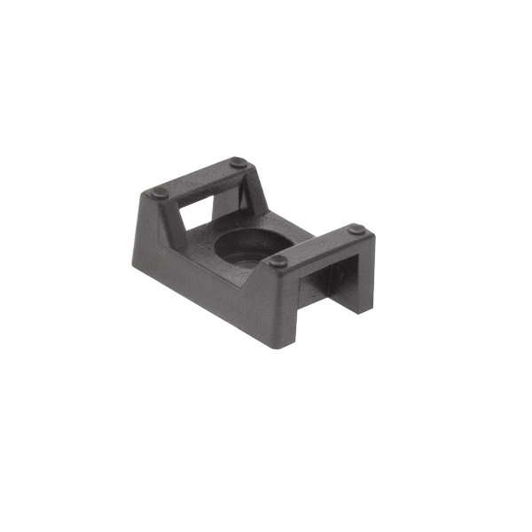 UNCRIMP BLACK CABLE TIE CRADLE 4.9MM HOLE (100) - Cradle UNCRIMP BLACK CABLE TIE CRADLE 4.9MM HOLE (100) Cradle