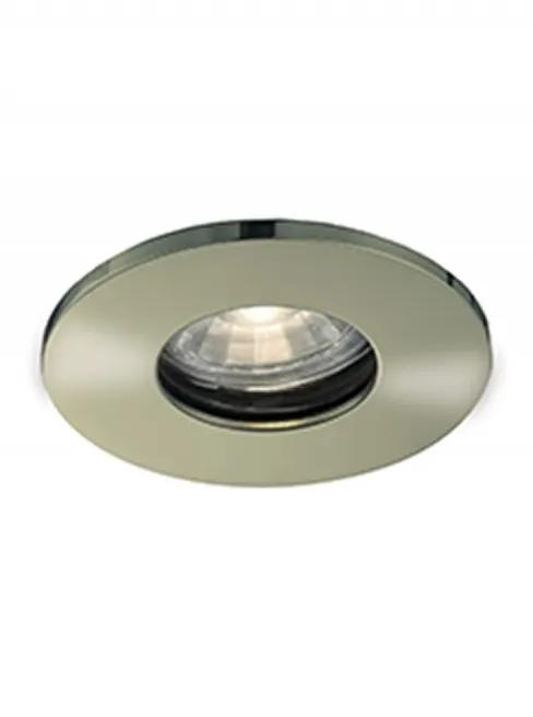 Franklite GU10 Mains Voltage Downlight With Satin Brass Bezel - Bathroom Lights Franklite GU10 Mains Voltage Downlight With Satin Brass Bezel Bathroom Lights