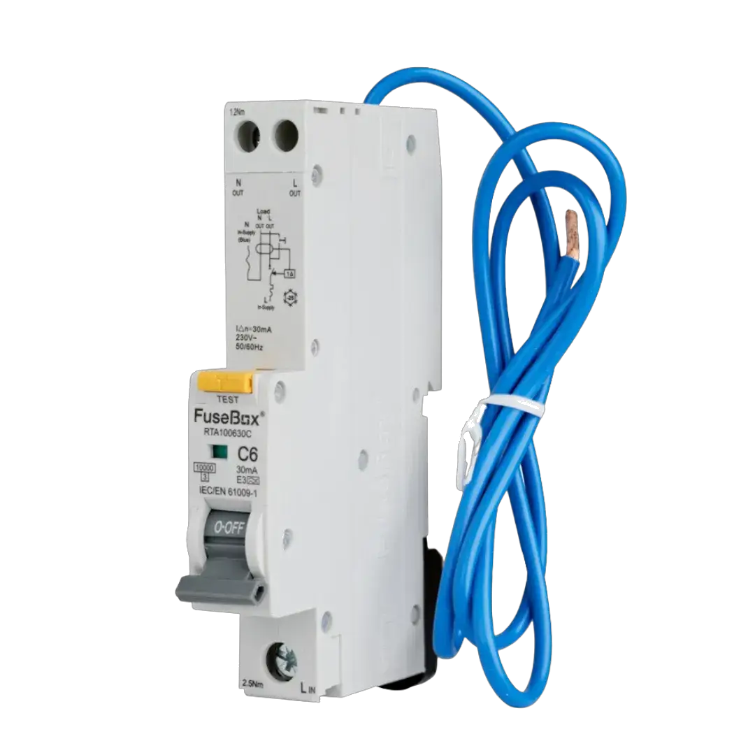 Fusebox 10kA 6A 30MA C CURVE TYPE A RCBO - Electrical Fusebox 10kA 6A 30MA C CURVE TYPE A RCBO Electrical