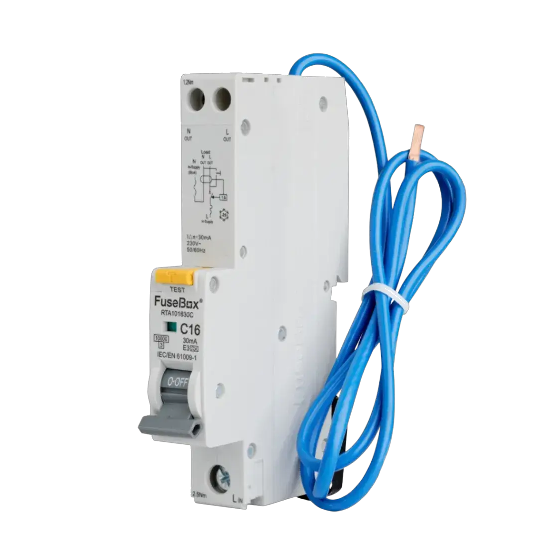 Fusebox 10kA 16A 30MA C CURVE TYPE A RCBO - Electrical Fusebox 10kA 16A 30MA C CURVE TYPE A RCBO Electrical