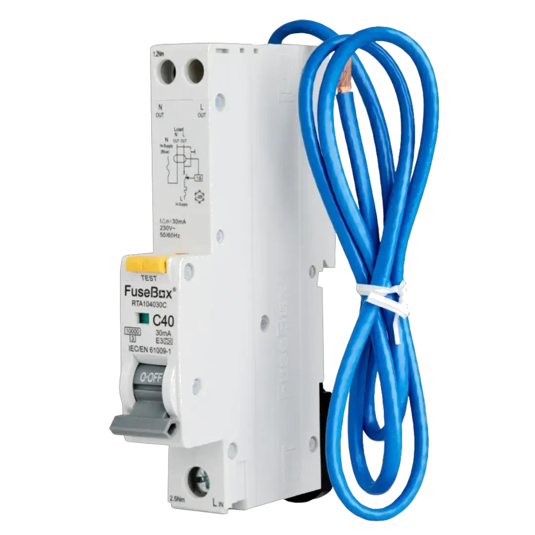 Fusebox 10kA 40A 30MA C CURVE TYPE A RCBO - Electrical Fusebox 10kA 40A 30MA C CURVE TYPE A RCBO Electrical
