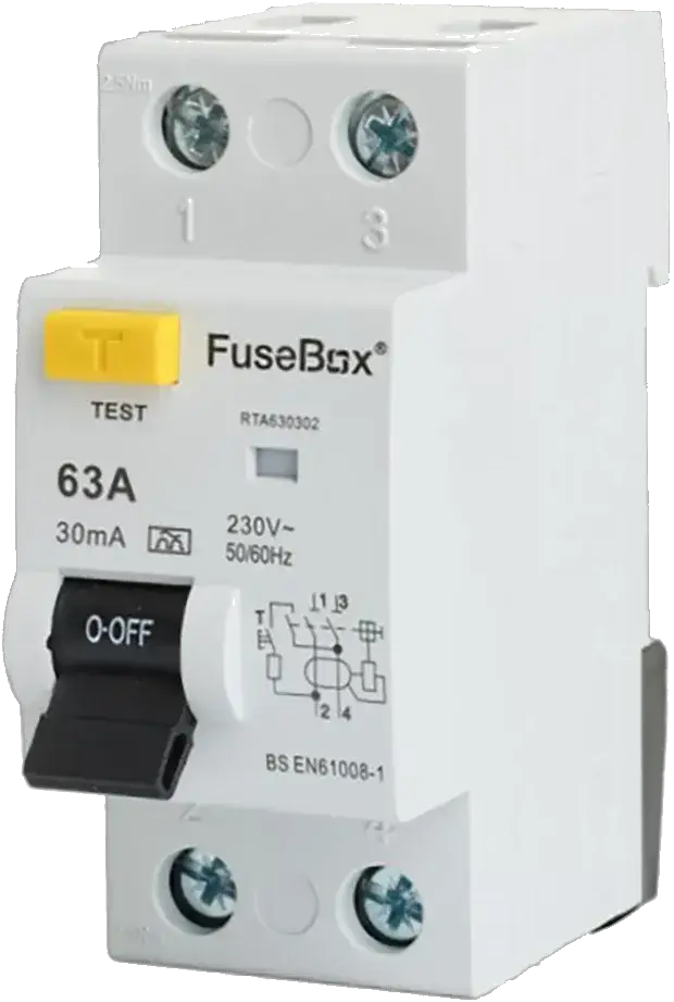 Fusebox TYPE A 63A 30mA 2P RCD - Electrical Fusebox TYPE A 63A 30mA 2P RCD Electrical