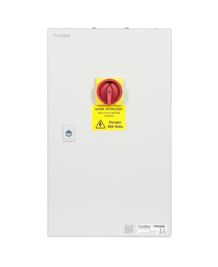 Fusebox 80A 3P+N FUSED SWITCH (METAL) DOOR INTERLOCK IP65 - Electrical Fusebox 80A 3P+N FUSED SWITCH (METAL) DOOR INTERLOCK IP65 Electrical
