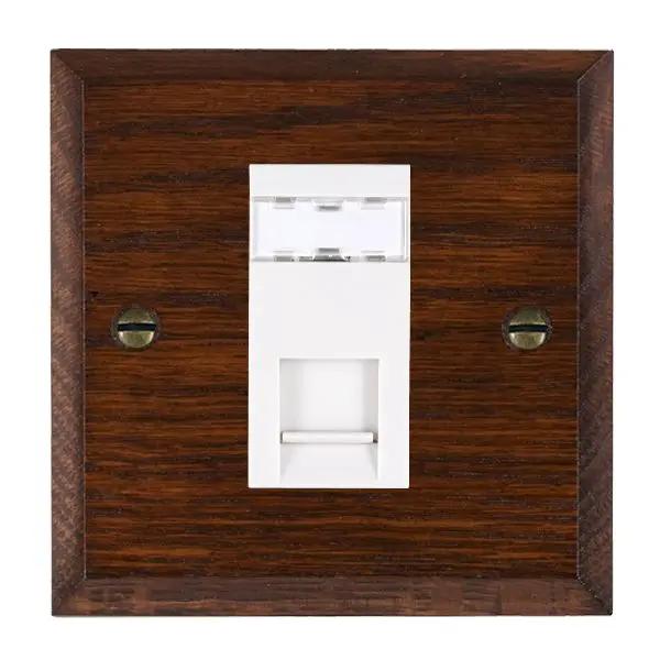 Wood Cha A/M 1g RJ45 CAT5E Unshield WH