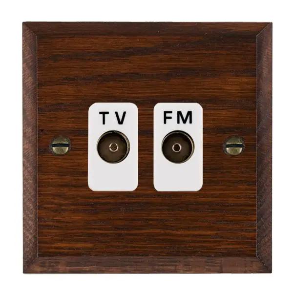 Wood Cha A/M Isol TVFM Diplex 1in/2o WH