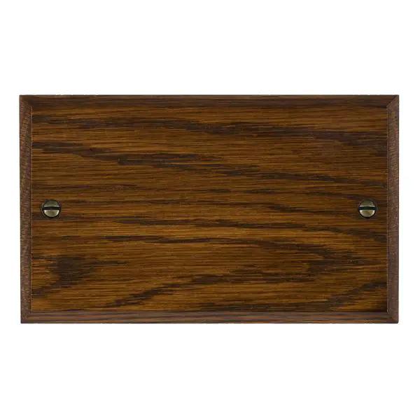 Wood Cha D/O Double Blank Plate