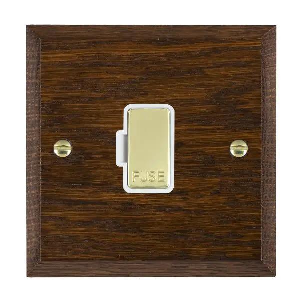 Wood Cha D/O 1g 13A Fuse Only PB/WH