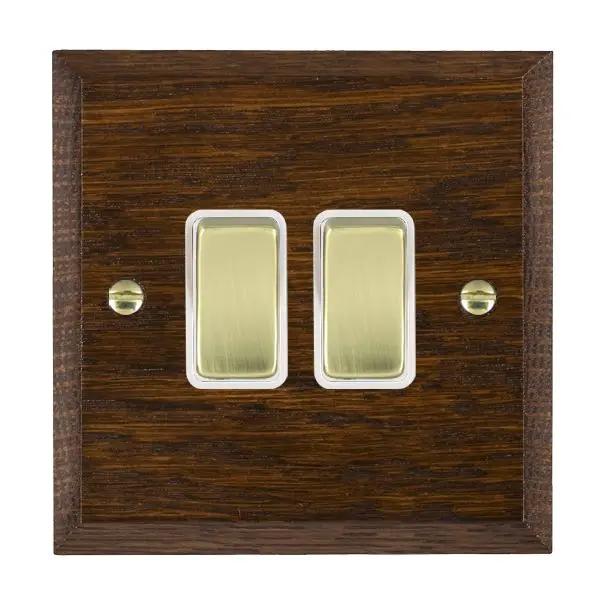 Wood Cha D/O 2g 10AX 2 Way Rkr PB/WH