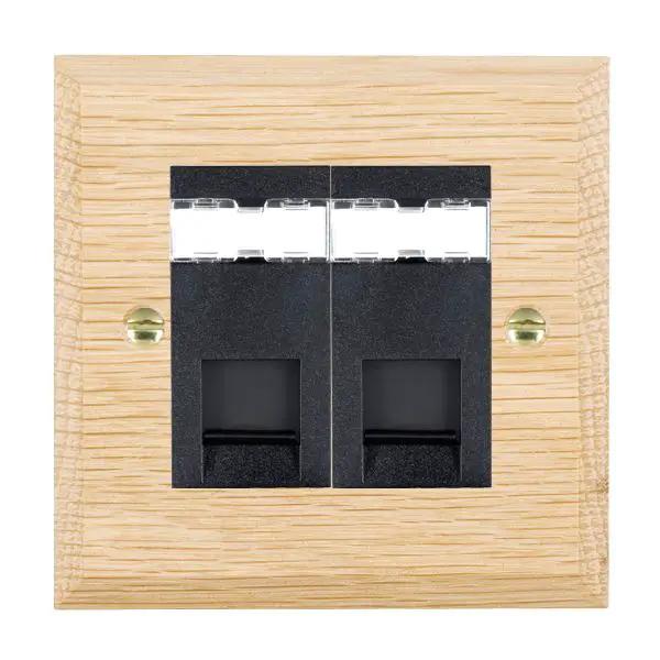 Wood Cha L/O 2g RJ45 CAT5E Unshield BL