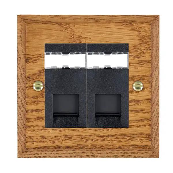 Wood Cha M/O 2g RJ45 CAT5E Unshield BL