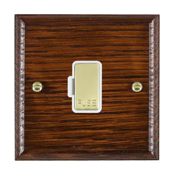 Wood Ovo A/M 1g 13A Fuse Only PB/WH