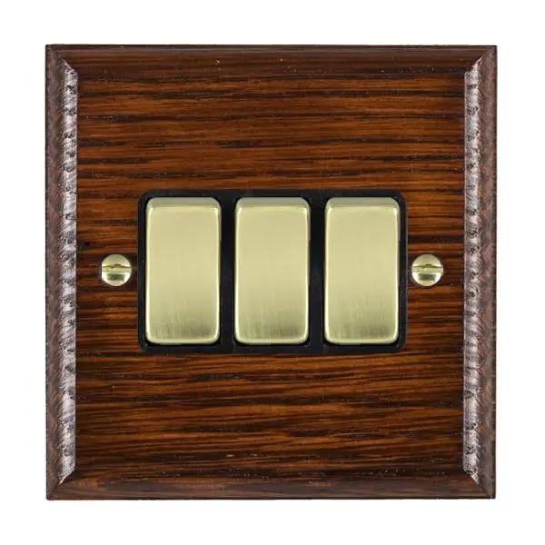 Wood Ovo A/M 3g 10AX 2 Way Rkr PB/BL