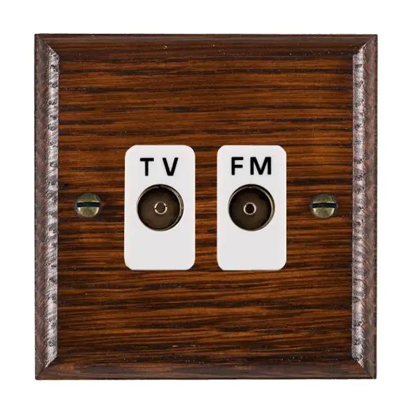 Wood Ovo A/M Isol TVFM Diplex 1in/2o WH