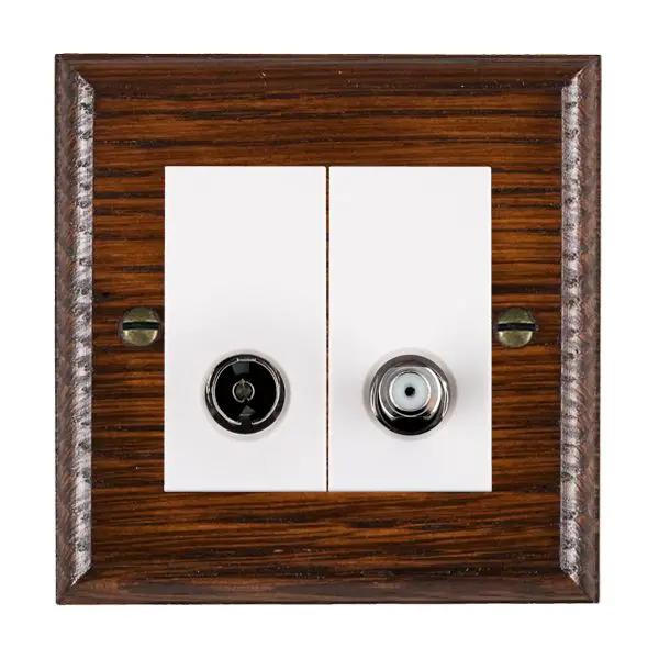Wood Ovo A/M 2g N-Isol TV+Sat 2in/2 WH