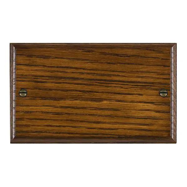 Wood Ovo D/O Double Blank Plate