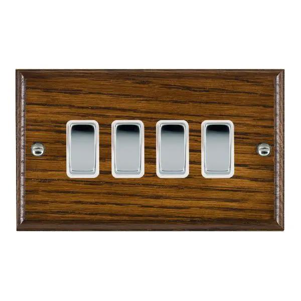 Wood Ovo D/O 4g 10AX 2 Way Rkr BC/WH