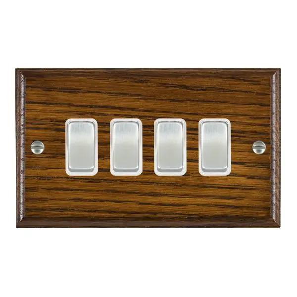 Wood Ovo D/O 4g 10AX 2 Way Rkr SC/WH
