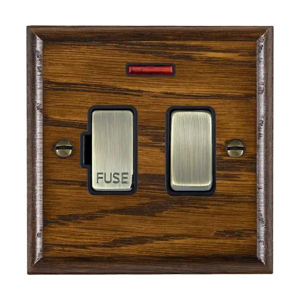Wood Ovo D/O 13A DP Fused Spur+N AB/BL