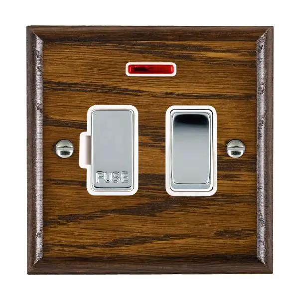 Wood Ovo D/O 13A DP Fused Spur+N BC/WH