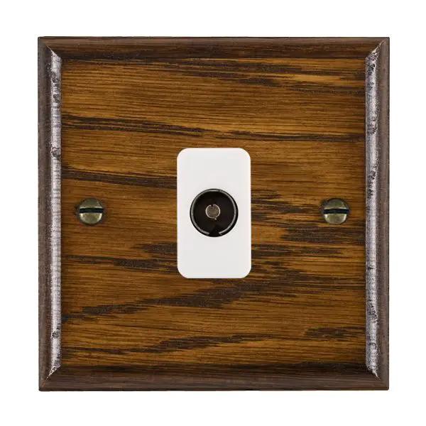 Wood Ovo D/O 1g N-Isol TV 1in/1out WH
