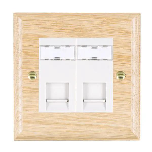Wood Ovo L/O 2g RJ12 Unshielded WH