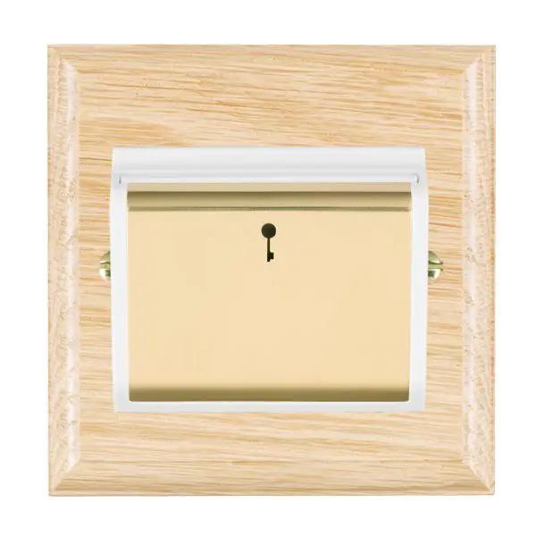 Wood Ovo L/O 10A (6AX) Card Swt PB/WH