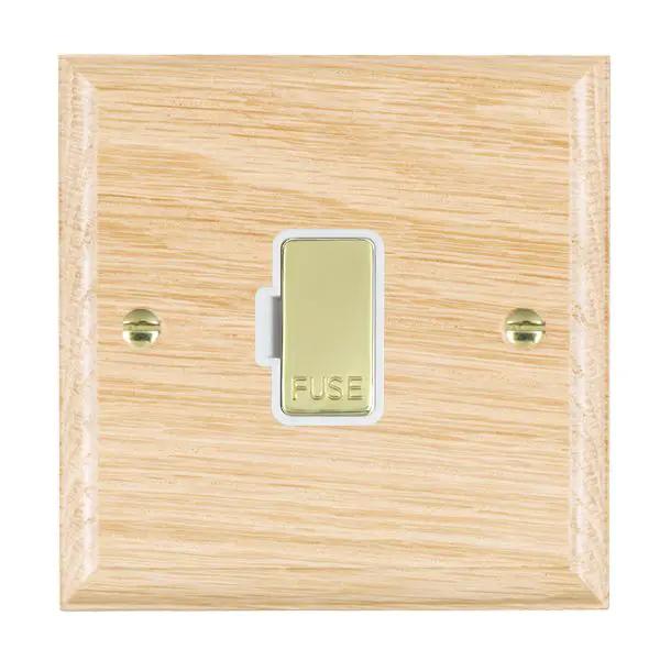 Wood Ovo L/O 1g 13A Fuse Only PB/WH