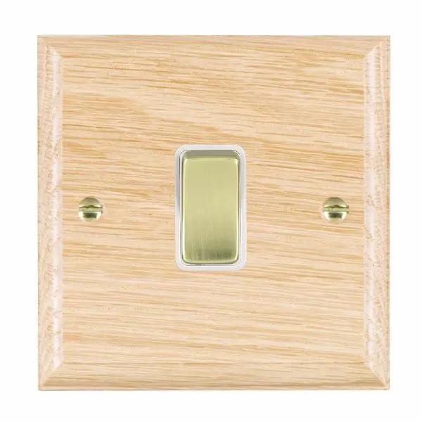 Wood Ovo L/O 1g 10AX 2 Way Rkr PB/WH