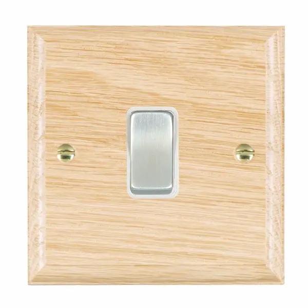 Wood Ovo L/O 1g 10AX 2 Way Rkr SC/WH