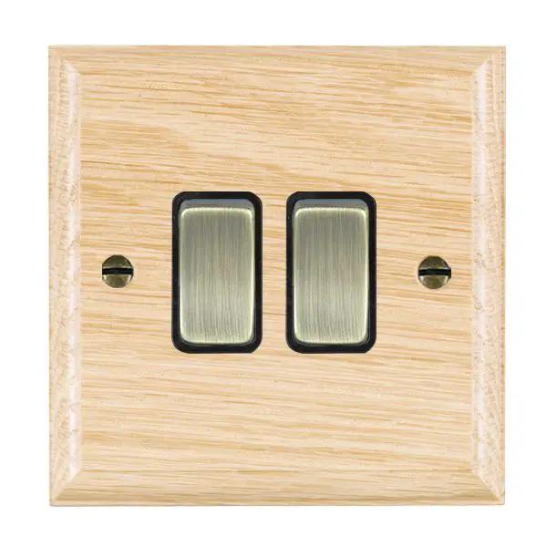 Wood Ovo L/O 2g 10AX 2 Way Rkr AB/BL