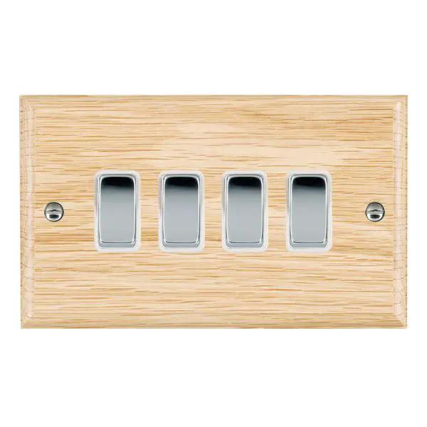 Wood Ovo L/O 4g 10AX 2 Way Rkr BC/WH