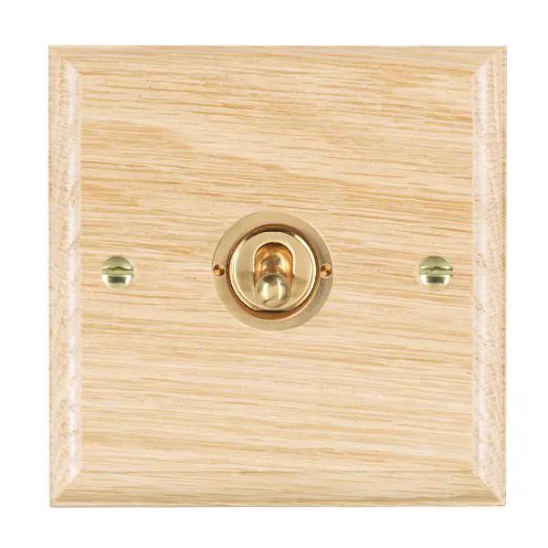 Wood Ovo L/O 1g 20AX 2Way Toggle PB