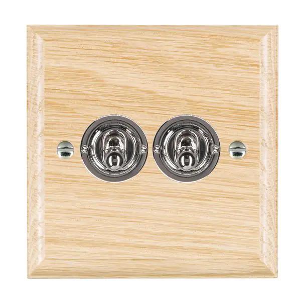 Wood Ovo L/O 2g 20AX 2Way Toggle BC