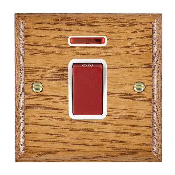 Wood Ovo M/O 1g 45A DP+N Red Rkr/WH