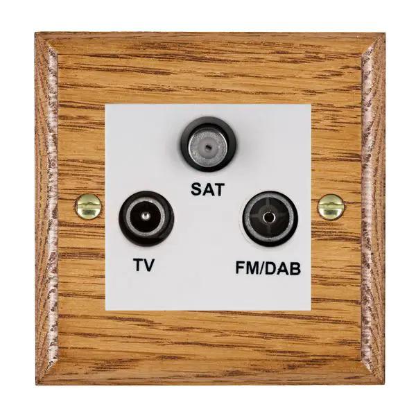 Wood Ovo M/O Non-Iso DAB TV+FM+SAT WH