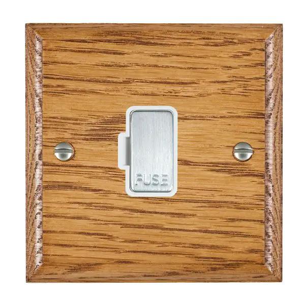 Wood Ovo M/O 1g 13A Fuse Only SC/WH