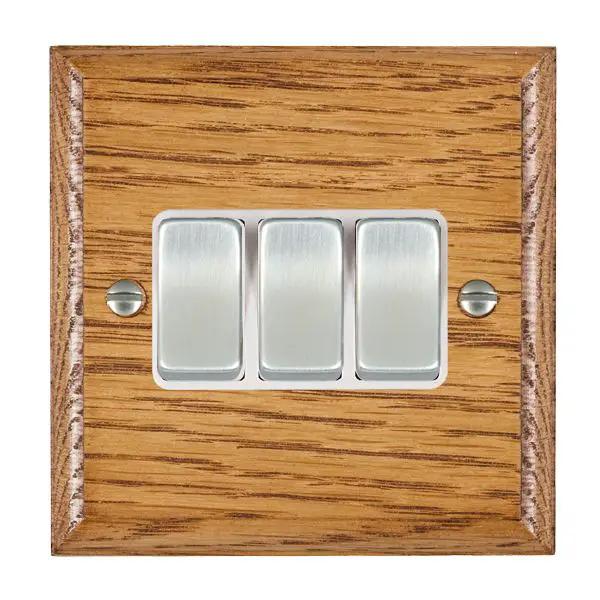 Wood Ovo M/O 3g 10AX 2 Way Rkr SC/WH