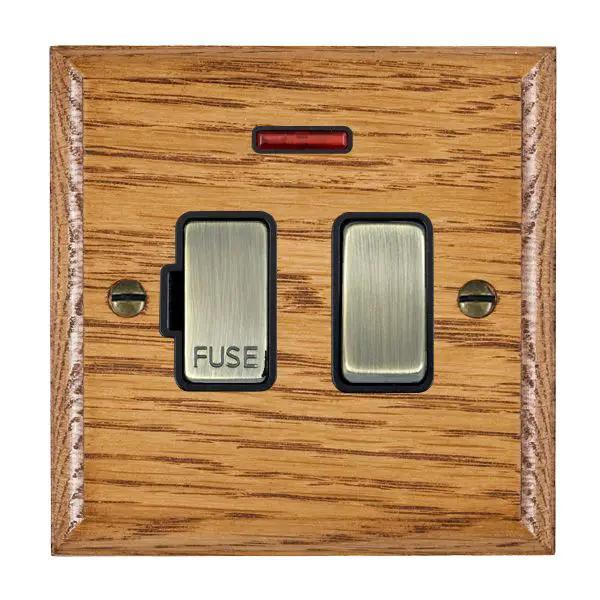 Wood Ovo M/O 13A DP Fused Spur+N AB/BL