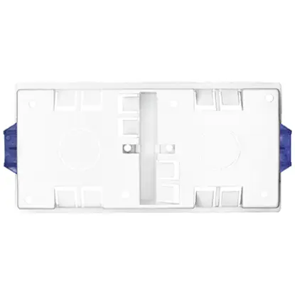 Double gang 35mm white electrical back box for switches and sockets installation
