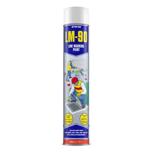 aerosals Action Can 750ml Line Marker Paint White - aerosals Action Can 750ml Line Marker Paint White