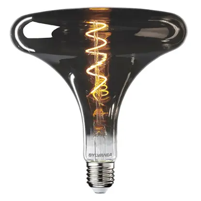 Modern dimmable smoked LED filament bulb with spiral design for home lighting
