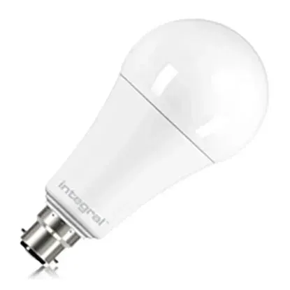 Frosted LED light bulb with B22 bayonet cap, non-dimmable classic globe design
