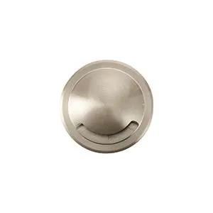 Brushed steel round LED recessed floor light for modern electrical lighting