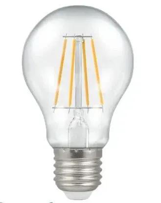 LED filament dimmable light bulb with E27 screw base, clear glass, 2700K warm white
