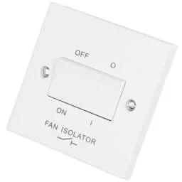 bg square edge BG 900 Series 10A Triple Pole Fan Isolator Switch White - bg square edge BG 900 Series 10A Triple Pole Fan Isolator Switch White