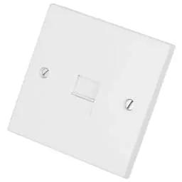 bg square edge BG 900 Series 1 Gang Master Telephone Socket White - bg square edge BG 900 Series 1 Gang Master Telephone Socket White