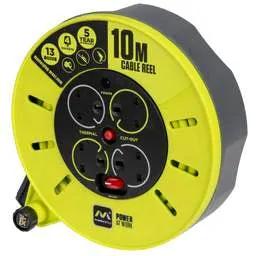 Extension Leads Masterplug 10m 13A 4 Socket Cassette Reel - Extension Leads Masterplug 10m 13A 4 Socket Cassette Reel